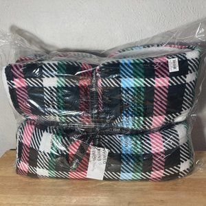 Vera Bradley Cozy Life Throw Blanket in Ribbons Plaid NWT